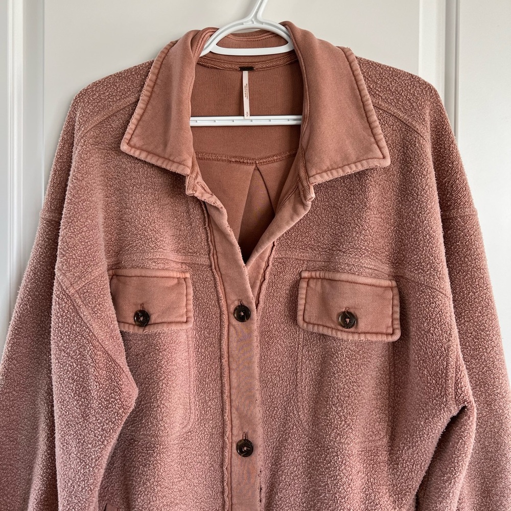Free People Ruby Jacket in Rose/Blush/Pink Size Small Like New